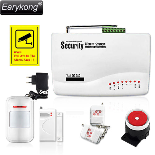 GSM10A Wireless/wired Phone SIM GSM Home Burglar Security GSM Alarm System, Include Door open detector, Motion detector