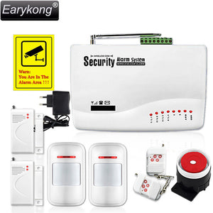 GSM10A Wireless/wired Phone SIM GSM Home Burglar Security GSM Alarm System, Include Door open detector, Motion detector