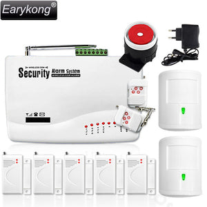 GSM10A Wireless/wired Phone SIM GSM Home Burglar Security GSM Alarm System, Include Door open detector, Motion detector