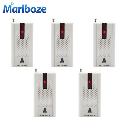 5pcs/lot Wireless External Antenna Door Window Vibration Detector Shock sensor Work With Wireless Home Burglar Security Alarm