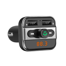 Onever Car Audio mp3 player FM transmitter wireless modulator Car Bluetooth Handsfree With Charger 3.4A Dual USB TF Slot black