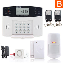 Metal Remote Control Voice Prompt Wireless door sensor Home Security GSM Alarm systems LCD Display Wired Siren Kit SIM SMS Alarm