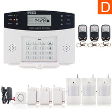 Metal Remote Control Voice Prompt Wireless door sensor Home Security GSM Alarm systems LCD Display Wired Siren Kit SIM SMS Alarm