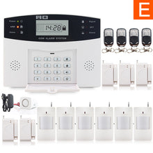 Metal Remote Control Voice Prompt Wireless door sensor Home Security GSM Alarm systems LCD Display Wired Siren Kit SIM SMS Alarm