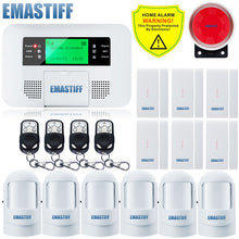 Free Shipping!Quad-band G4B GSM PSTN SIM Home security Alarm system Menu screen LCD Keyboard alarm English/Russian/Spanish Voice