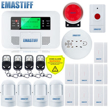 Free Shipping!Quad-band G4B GSM PSTN SIM Home security Alarm system Menu screen LCD Keyboard alarm English/Russian/Spanish Voice