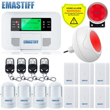 Free Shipping!Quad-band G4B GSM PSTN SIM Home security Alarm system Menu screen LCD Keyboard alarm English/Russian/Spanish Voice