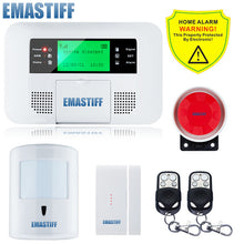 Free Shipping!Quad-band G4B GSM PSTN SIM Home security Alarm system Menu screen LCD Keyboard alarm English/Russian/Spanish Voice