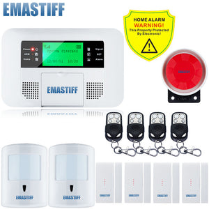 Free Shipping!Quad-band G4B GSM PSTN SIM Home security Alarm system Menu screen LCD Keyboard alarm English/Russian/Spanish Voice