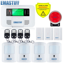 Free Shipping!Quad-band G4B GSM PSTN SIM Home security Alarm system Menu screen LCD Keyboard alarm English/Russian/Spanish Voice