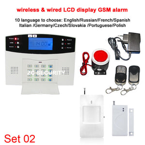 106 zone  LCD keyboard wired & wireless GSM alarm system home security set Voice Guide two way intercom free shipping