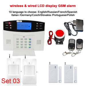 106 zone  LCD keyboard wired & wireless GSM alarm system home security set Voice Guide two way intercom free shipping