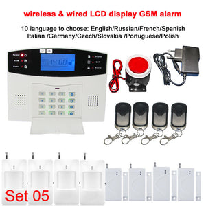 106 zone  LCD keyboard wired & wireless GSM alarm system home security set Voice Guide two way intercom free shipping