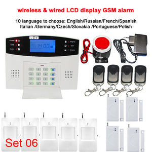 106 zone  LCD keyboard wired & wireless GSM alarm system home security set Voice Guide two way intercom free shipping