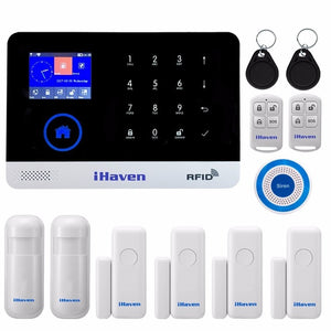 iHaven EN RU ES PL DE Switchable Wireless Home Security WIFI 3G GPRS GSM Alarm system APP Remote Control RFID burglar alarm