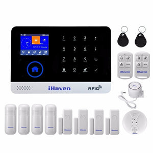 iHaven EN RU ES PL DE Switchable Wireless Home Security WIFI 3G GPRS GSM Alarm system APP Remote Control RFID burglar alarm