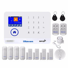 iHaven WIFI GSM alarm system RFID card Arm Disarm Multilingual burglar alarm Wireless Home Security APP Remote Door alarm