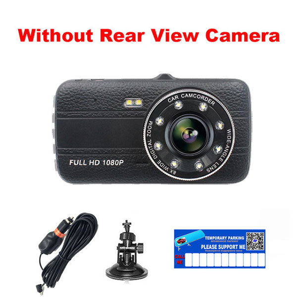 E-ACE 4.0 Inch Dash Cam Rear View Mirror Camera Full HD 1080 P Car Dvr With Two Cameras Automotive Video Recorder Car Registrars