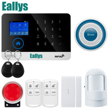 Wireless door sensor Home Security system alarm TFT Display Wired Siren Kit SIM SMS WIFI GSM burglar Alarm APP Remote Control
