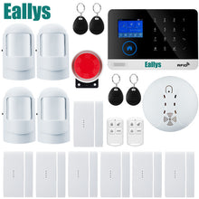 Wireless door sensor Home Security system alarm TFT Display Wired Siren Kit SIM SMS WIFI GSM burglar Alarm APP Remote Control