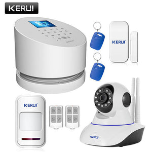 Android IOS app remote control WIFI GSM PSTN three-in-one alarm system high quality kerui gsm alarm system free shipping