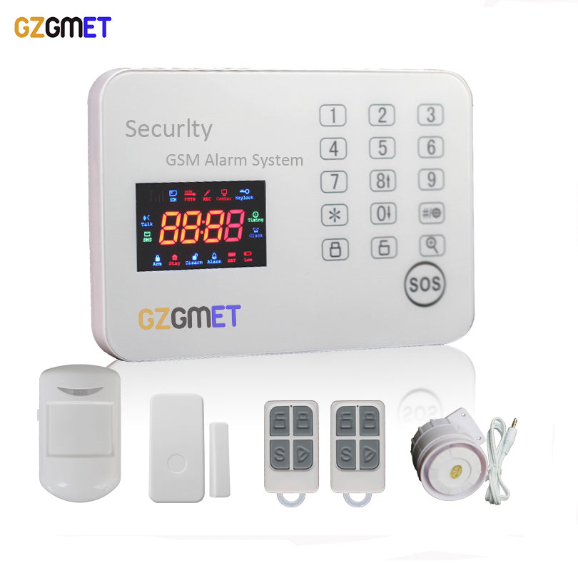 GZGMET 120 Zones Home Wireless Alarm  Electronic Security System for House Auto Gsm Alarm Best Home Security System Factory