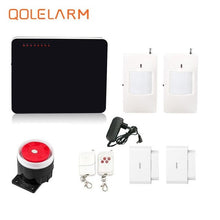 433 mhz quad band sms gsm alarm system smart home security anti-burglar alarm with water leakage sensor vibration pir alarm