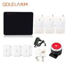 433 mhz quad band sms gsm alarm system smart home security anti-burglar alarm with water leakage sensor vibration pir alarm