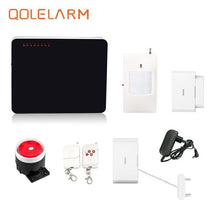 433 mhz quad band sms gsm alarm system smart home security anti-burglar alarm with water leakage sensor vibration pir alarm