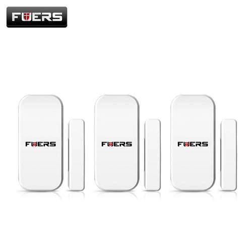 Fuers 3pcs/lot Wireless Magnetic Door Sensor Detectors 433Mhz Door Alarm For Home Alarm System Door Sensor Alarme De Porte