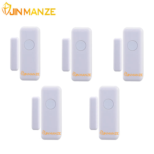JINMANZE High Quality Wireless Home Security Door Window sensor for Alarm System Magnetic Sensor 5pcs free shipping