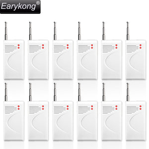 Free shipping white GSM Alarm System new 12pcs 433Mhz Wireless door magnetic vibration sensor Home Burglar Security Alarm System