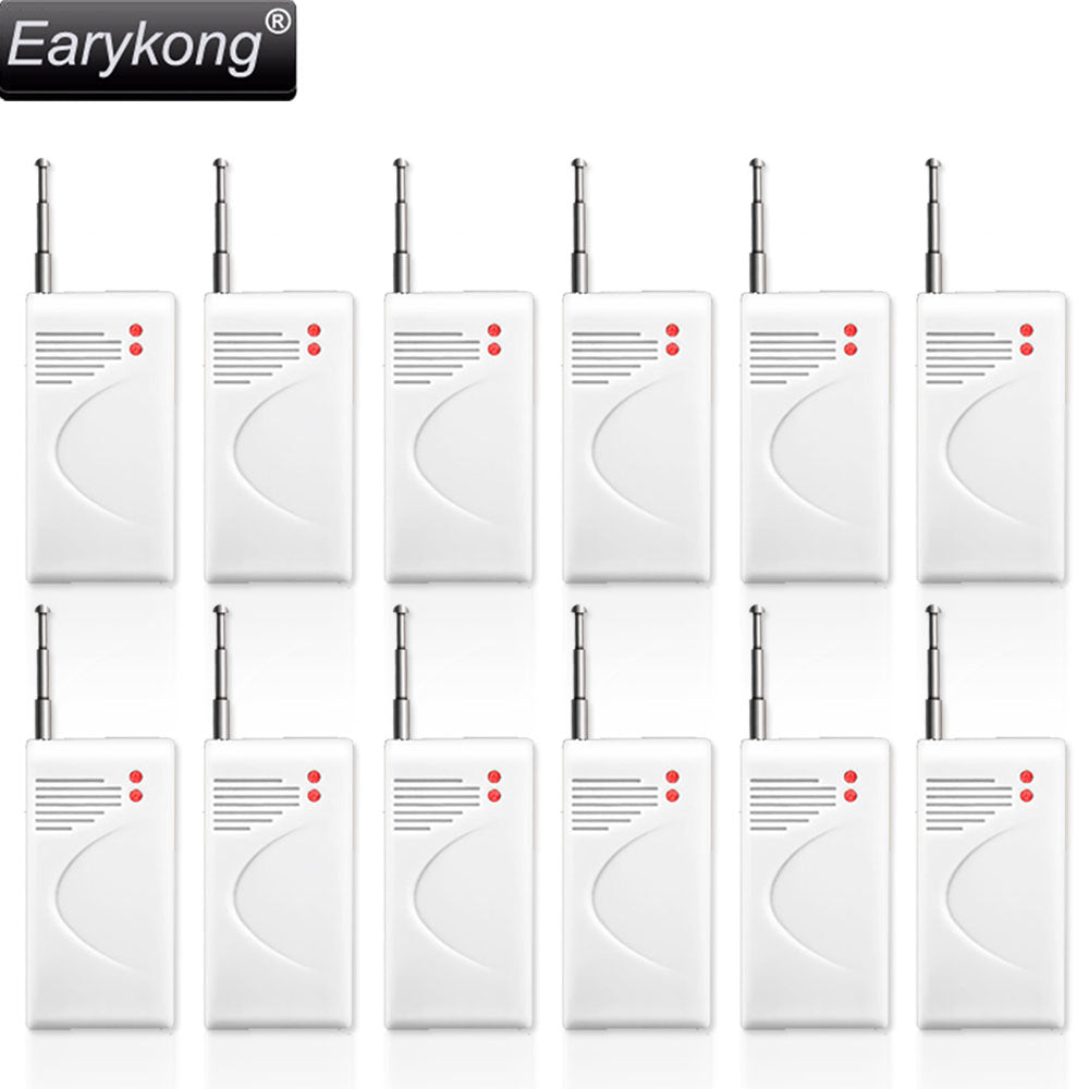 Free shipping white GSM Alarm System new 12pcs 433Mhz Wireless door magnetic vibration sensor Home Burglar Security Alarm System