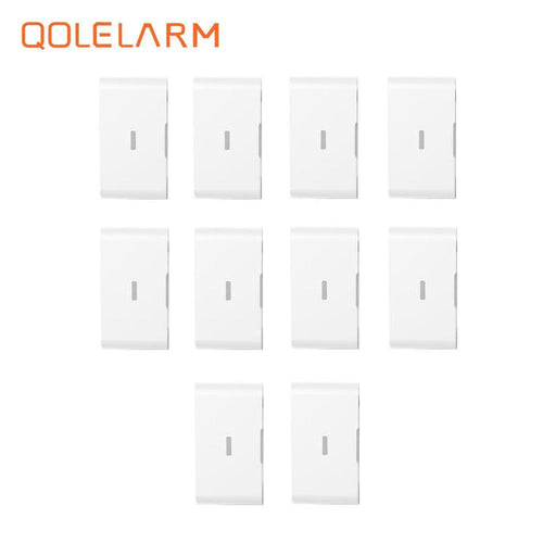 QOLELARM 10pcs 433MHz Wireless glass vibration sensor break detector with baterry for security home WiFi gsm alarm system