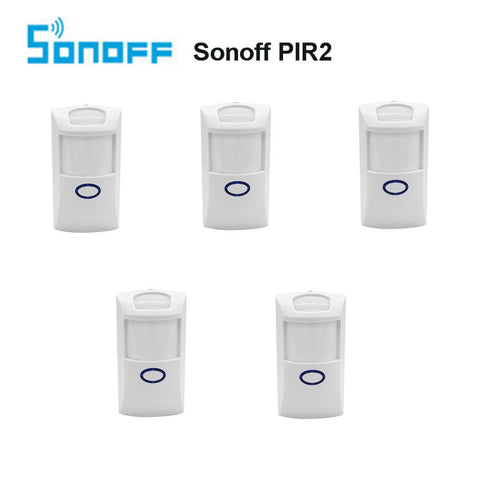 Sonoff PIR2 5pcs/lot 433MHz Wireless Infrared detector Dual Infrared Motion Sensor Smart home for Home Security Alarm System