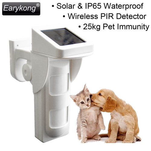 433MHz Solar Power Charge Infrared Detector, Pet Immunity Infrared Detector, Outdoor Waterproof. For Home Burglar Alarm Sysetm