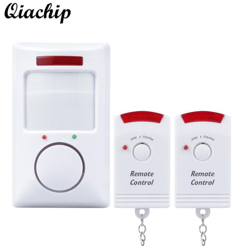 QIACHIP Home Security PIR MP Alert Infrared Motion Sensor Anti-theft Motion Detector Alarm Monitor Alarm system+2 Remote Control