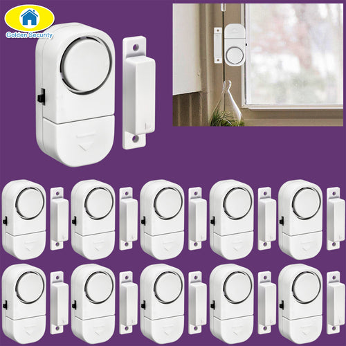 Golden Security 10Pcs 90dB Wireless Home Window Door Burglar Security Alarm System Magnetic Sensor for Home Security System