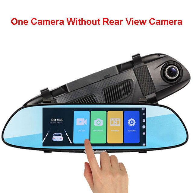 E-ACE 7.0 Inch IPS Touch Screen Car DVR Full HD 1080P Video Recorder Dual Dash Camera Mirror Rear View Auto Registrator Dashcam